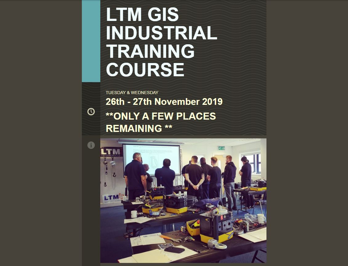 GIS Industrial Training course on 26th - 27th November 2019