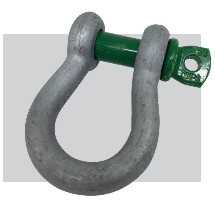 Green Pin standard bow shackles - With screw collar pin