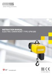 GIS GPM Series Hoist - Operating Instructions & CE Declaration - LTM Lift Turn Move