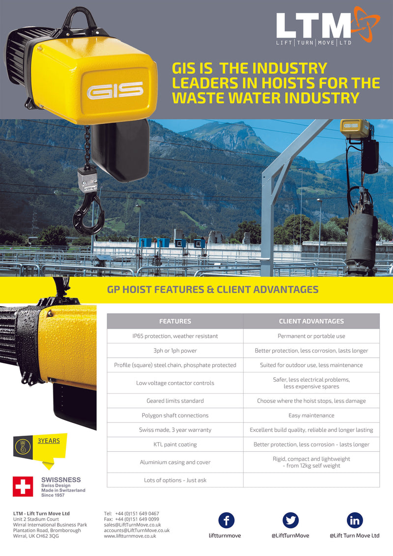 GP Series for Waste Water Industry poster - LTM Lift Turn Move